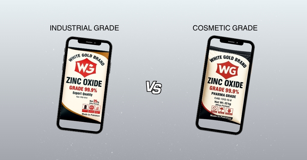 Industrial Grade vs Cosmetic Grade Zinc Oxide
